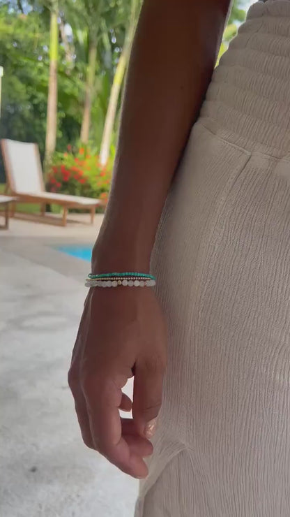 ADJUSTABLE Gold Filled Beaded Ball Bracelet, 2mm, 3mm, 4mm, 5mm, [EBGP1124] 14k Yellow Gold Filled Jewelry, Stacking Stretch Bracelets