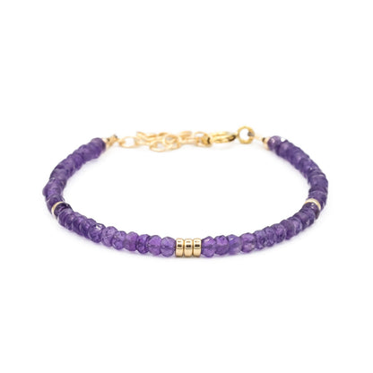 Amethyst Bracelet gold accents