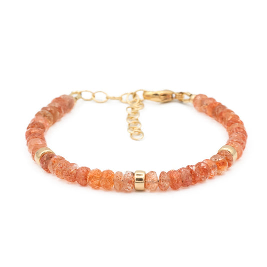 Sunstone Bracelet faceted