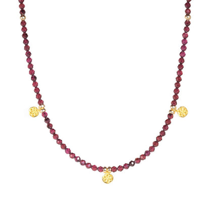 Daisy Garnet Necklace