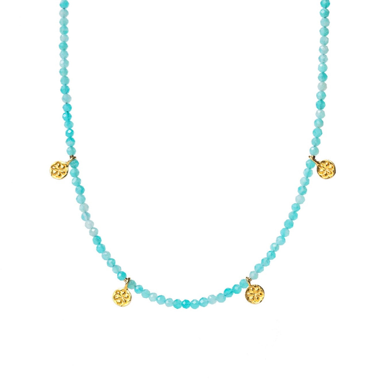 Amazonite medallion necklace