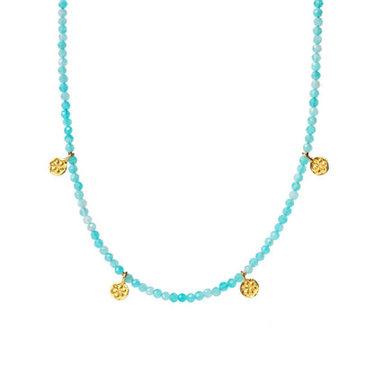 Amazonite medallion necklace