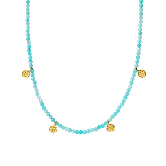 Amazonite medallion necklace