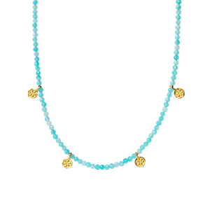 Amazonite medallion necklace