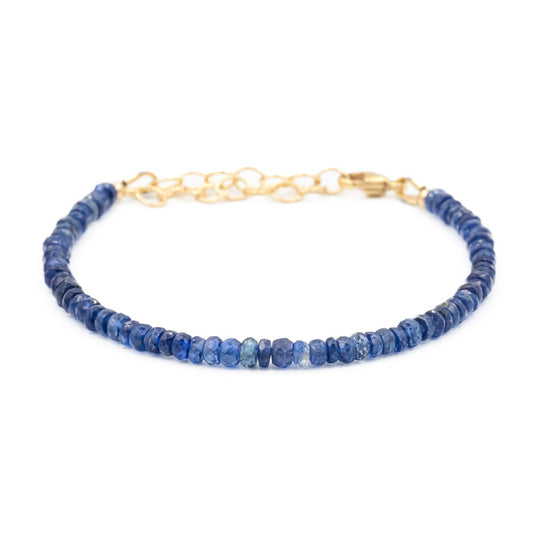 Faceted kyanite bracelet