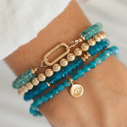 Apatite Evil Eye - 14K