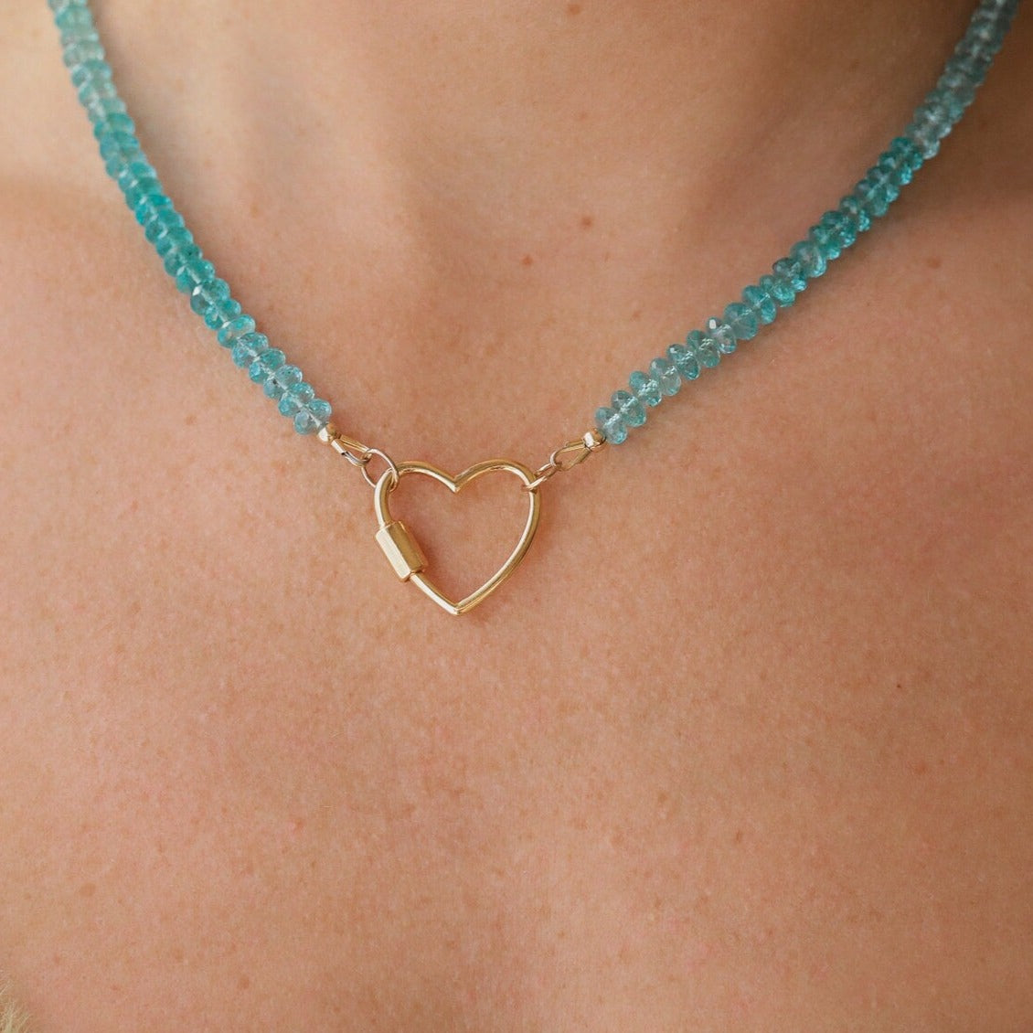 Apatite Heart Necklace