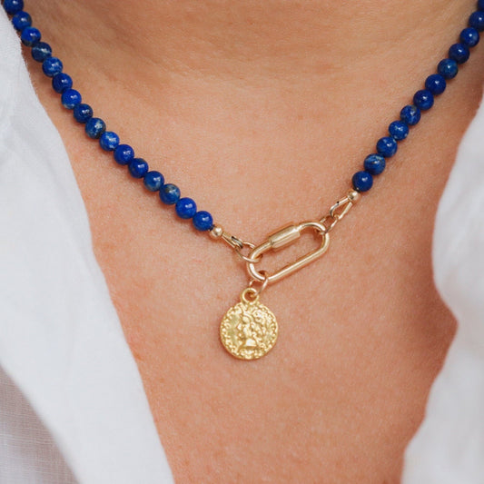 Lapis lazuli carabiner