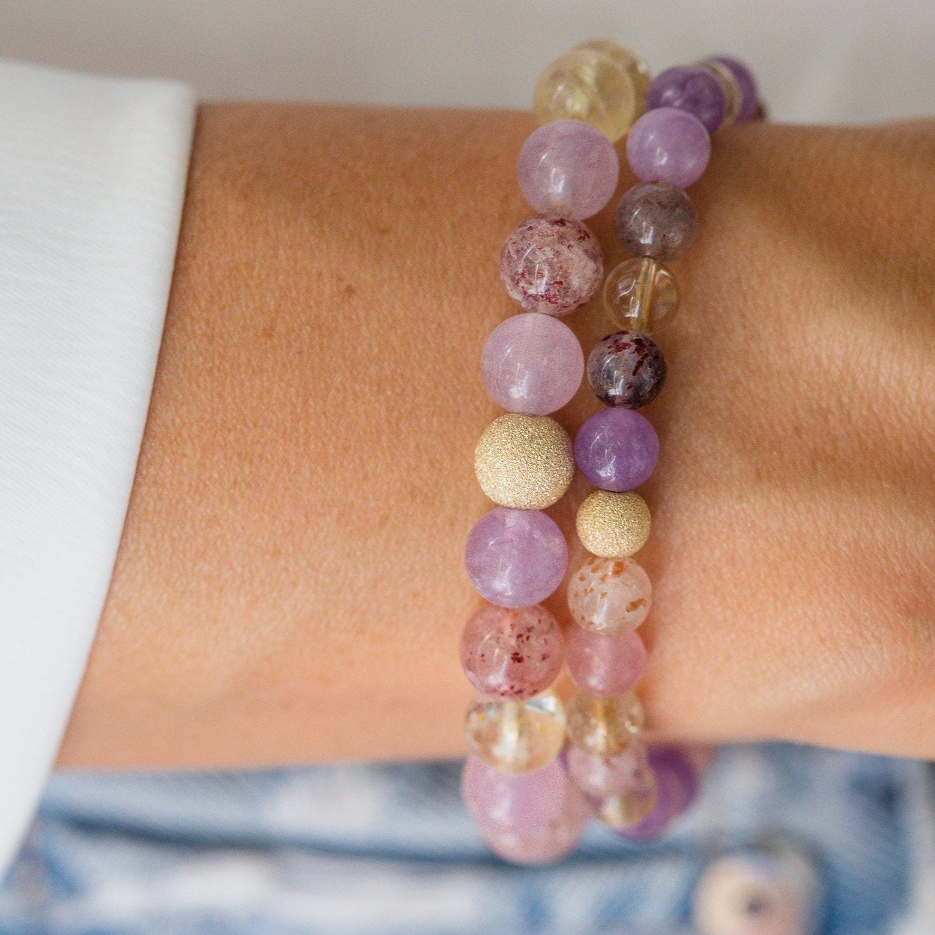 Super seven bracelet 6mm or 8mm