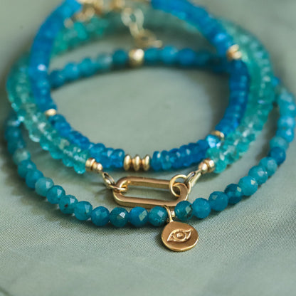 Apatite Evil Eye - 14K