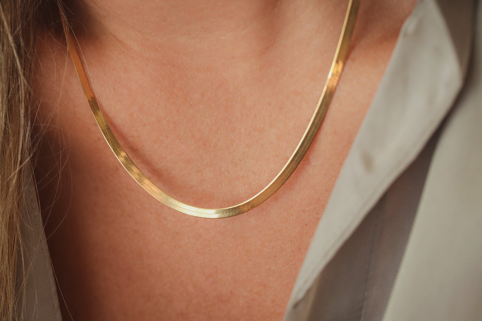 Gold vermeil snake chain