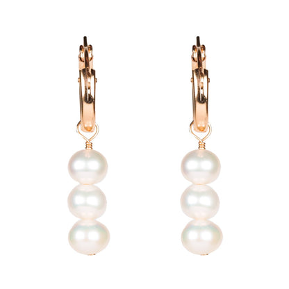 Freshwater pearl hoops