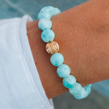 Larimar bracelet 8mm