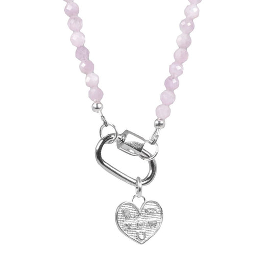 Kunzite Heart Necklace
