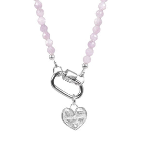 Kunzite Heart Necklace