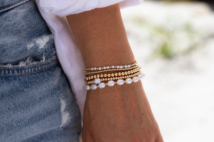 Adjustable Gold Filled Beaded Ball Bracelet