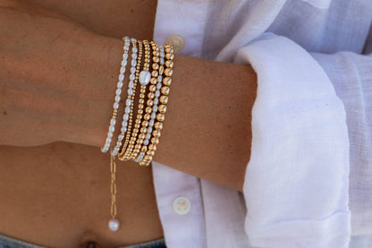 Adjustable Gold Filled Beaded Ball Bracelet