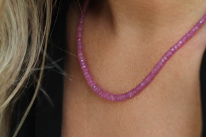 Pink Sapphire Necklace
