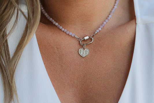 Kunzite Heart Necklace