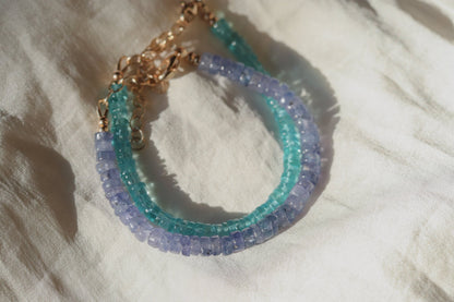 Smooth rondel Tanzanite Bracelet