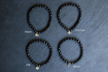Faceted Black Tourmaline bracelet