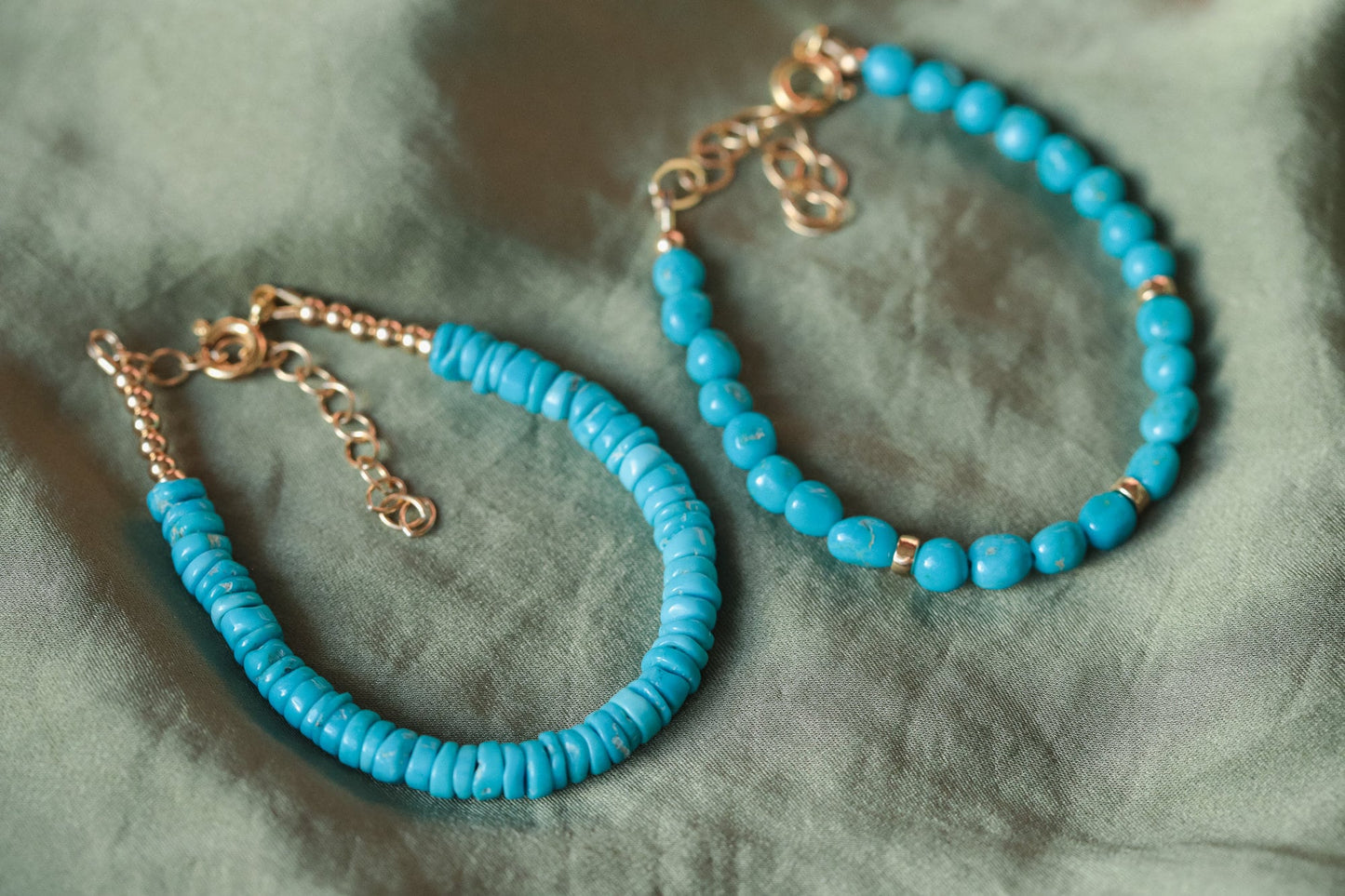 Sleeping Beauty Heishi Bracelet