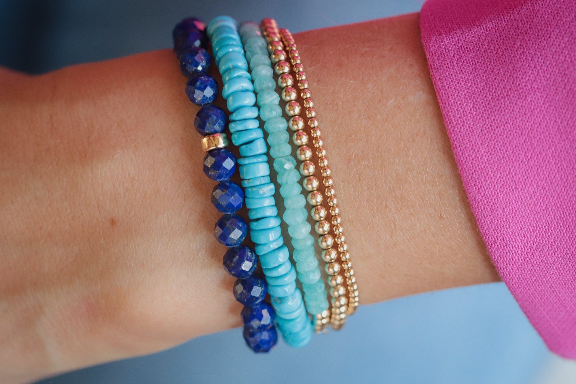 Sleeping Beauty Heishi Bracelet