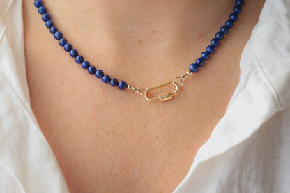 Lapis lazuli carabiner