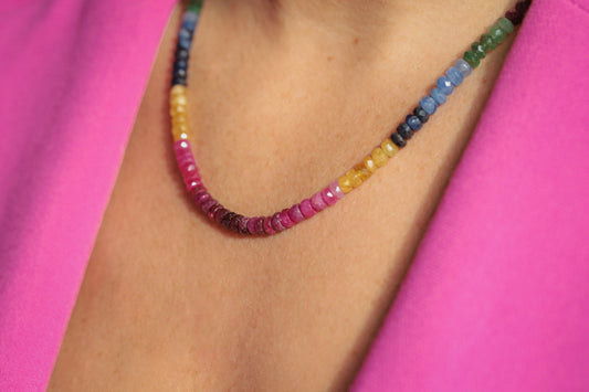 Rainbow Sapphire necklace