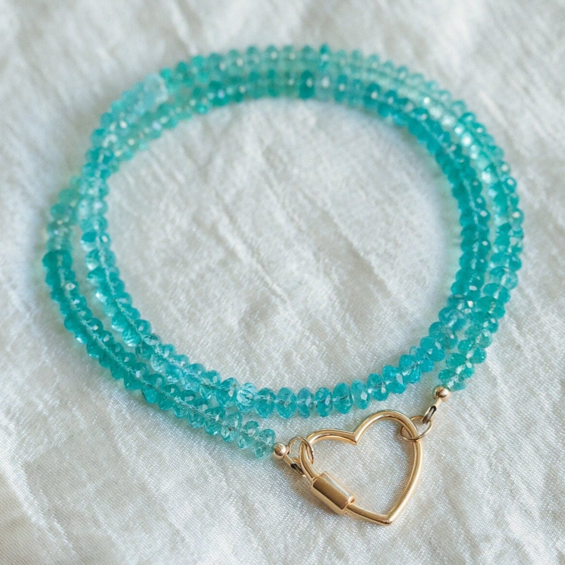 Apatite Heart Necklace