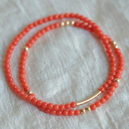 Italian Coral 3mm bracelet
