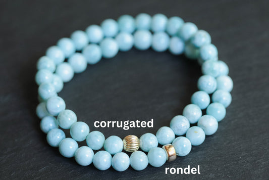 Larimar bracelet 6mm