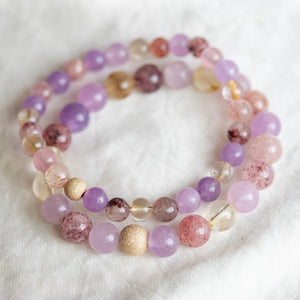 Super seven bracelet 6mm or 8mm