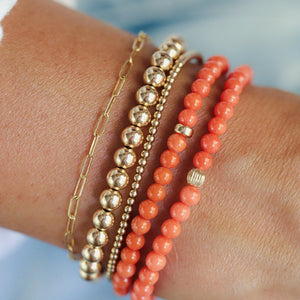 Authentic Italian Coral 4mm bracelet