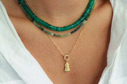 Backwards paperclip necklace