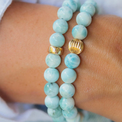 Larimar bracelet 8mm