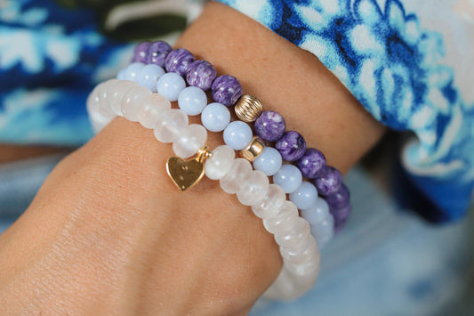 Blue Lace Agate Bracelet 6mm