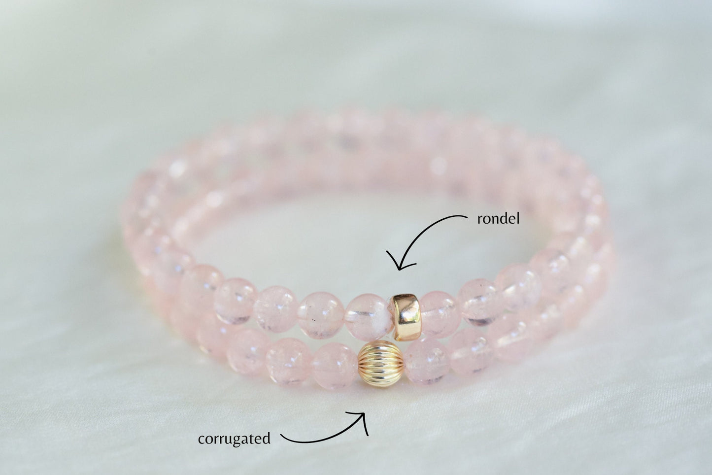 AAAA+ transparent Morganite | Pink Morganite jewelry | Beaded morganite bracelet | Morganite Crystal Gemstone 6mm | Love Bracelet