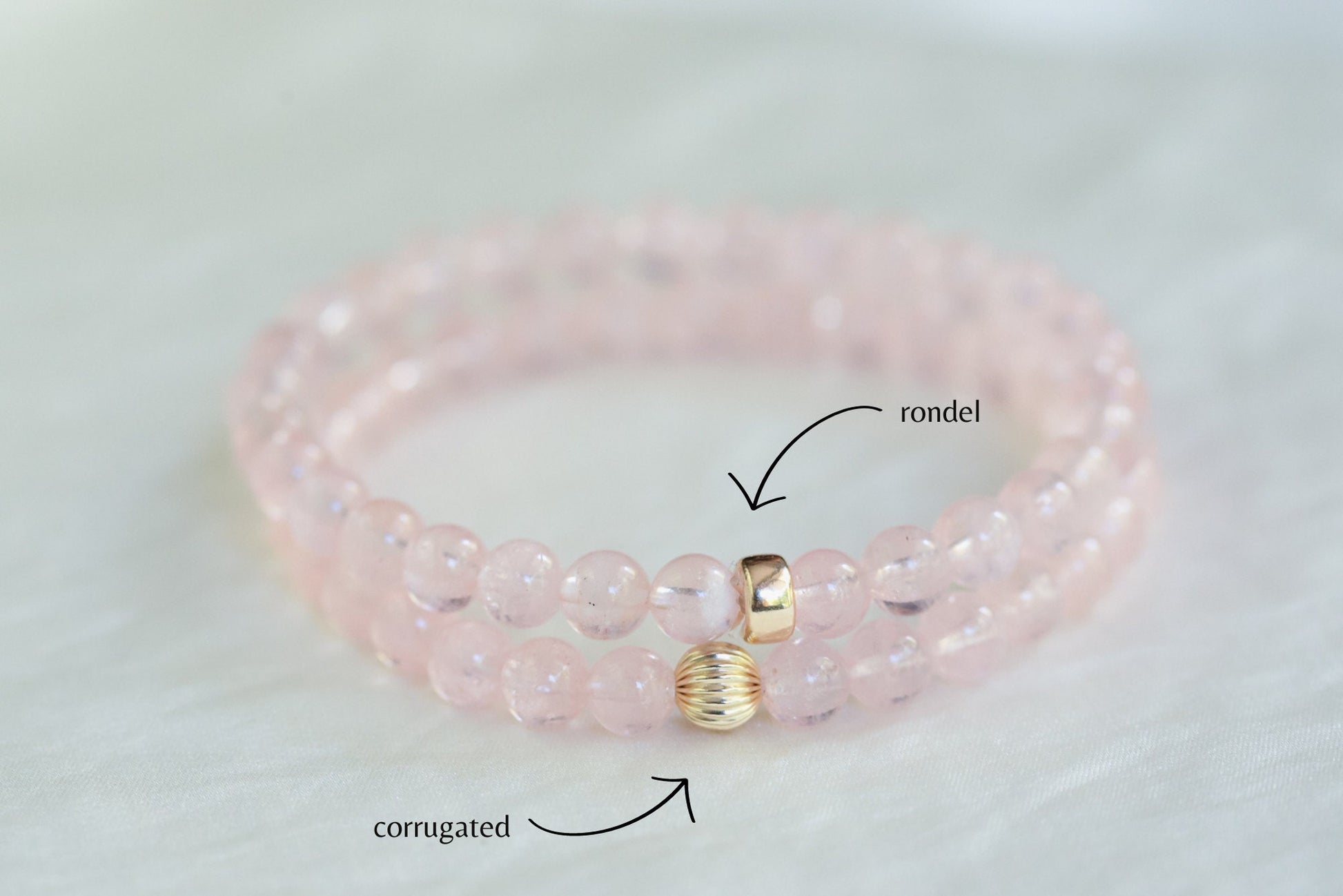 AAAA+ transparent Morganite | Pink Morganite jewelry | Beaded morganite bracelet | Morganite Crystal Gemstone 6mm | Love Bracelet