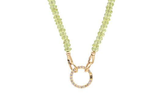 Charm holder - 3 microns gold vermeil, white topaz