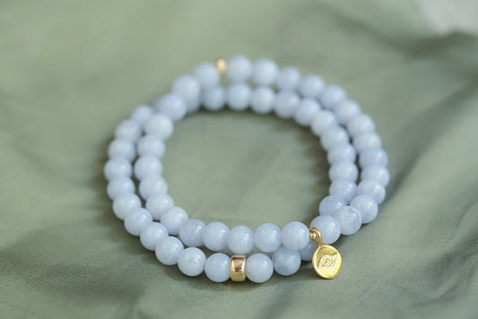Blue Lace Agate Bracelet 6mm