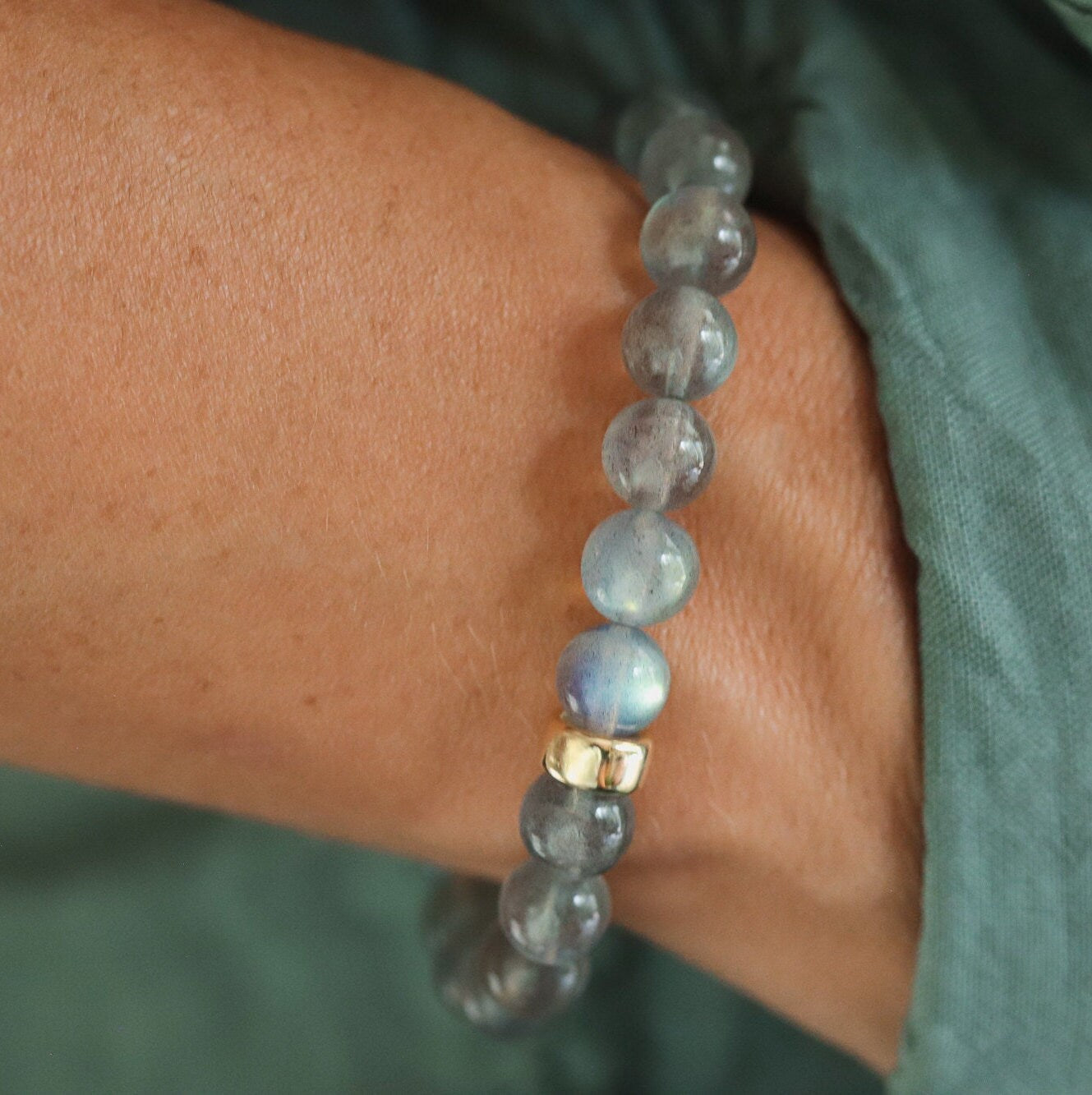 Bracelet Labradorite facettée « Constellation »