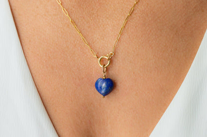 Backwards paperclip necklace