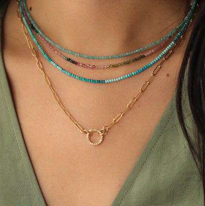 Tiny Amazonite 2mm Necklace | Amazonite necklace | Beaded Amazonite jewelry | Amazonite gold filled | Amazonite choker | Amazonite
