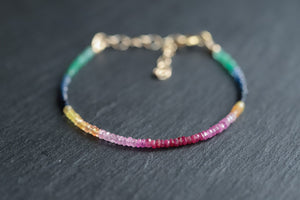 Rainbow Sapphire Bracelet