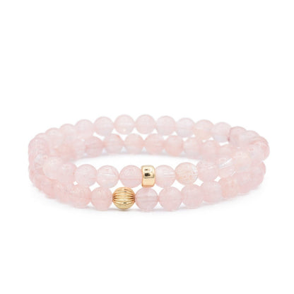 AAAA+ transparent Morganite | Pink Morganite jewelry | Beaded morganite bracelet | Morganite Crystal Gemstone 6mm | Love Bracelet