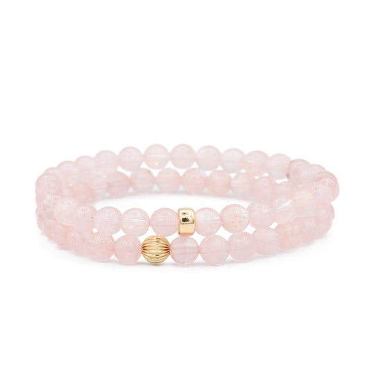 AAAA+ transparent Morganite | Pink Morganite jewelry | Beaded morganite bracelet | Morganite Crystal Gemstone 6mm | Love Bracelet