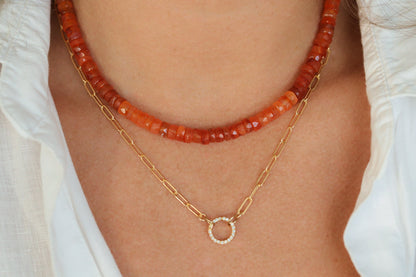 Carnelian necklace | beaded carnelian necklace | Carnelian gemstone necklace | Carnelian jewelry, natural Carnelian necklace | Carnelian