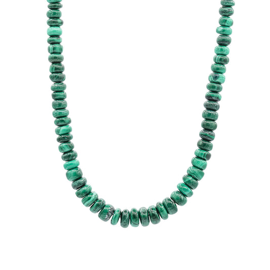 Beaded Malachite Necklace | Statement Malachite Necklace | Malachite gold filled jewelry | Healing malachite jewelry | Gemstone statement