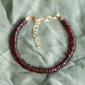 Smooth Garnet Bracelet